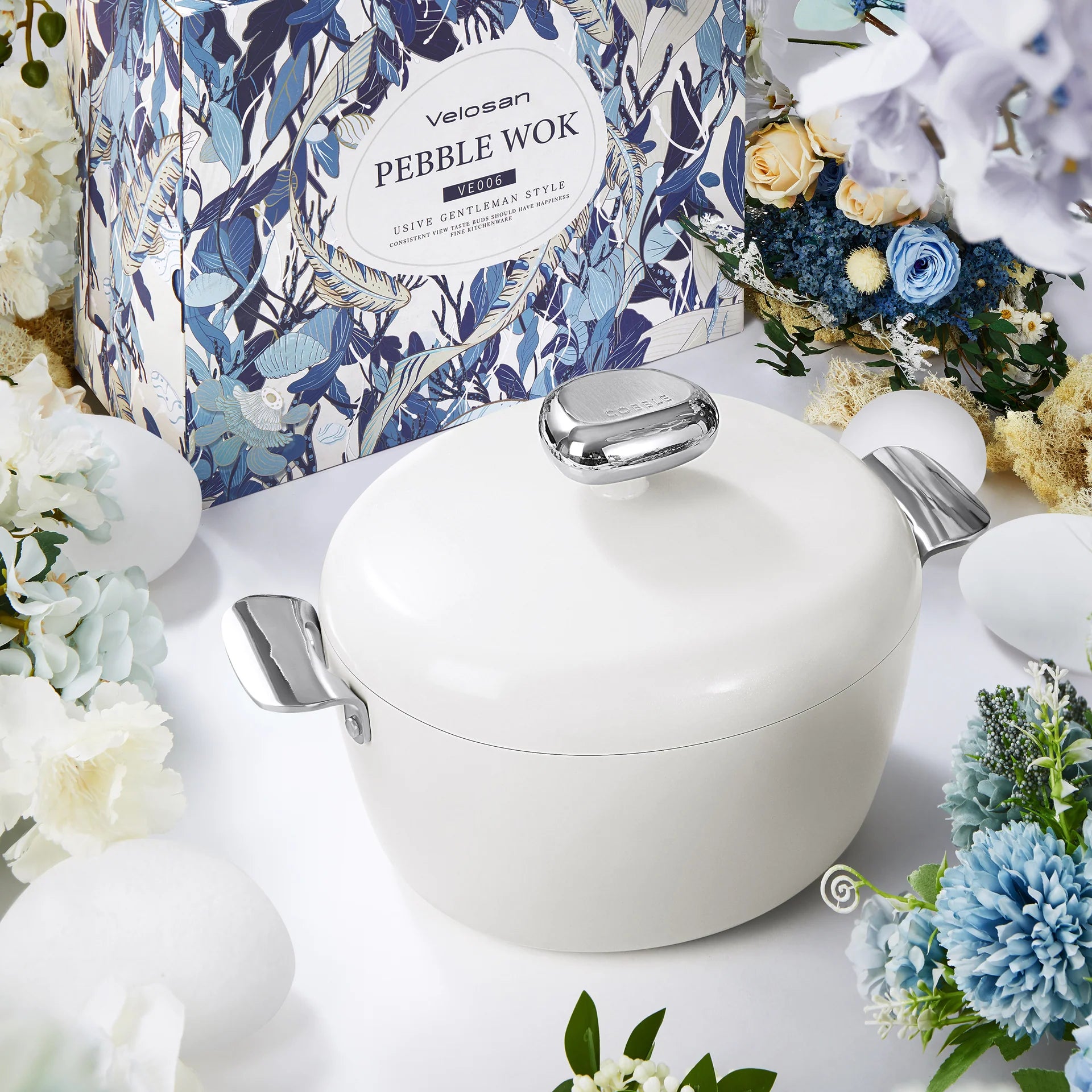 Velosan Pebble SeriesNonstick 9.4'' Dutch Oven With Lid