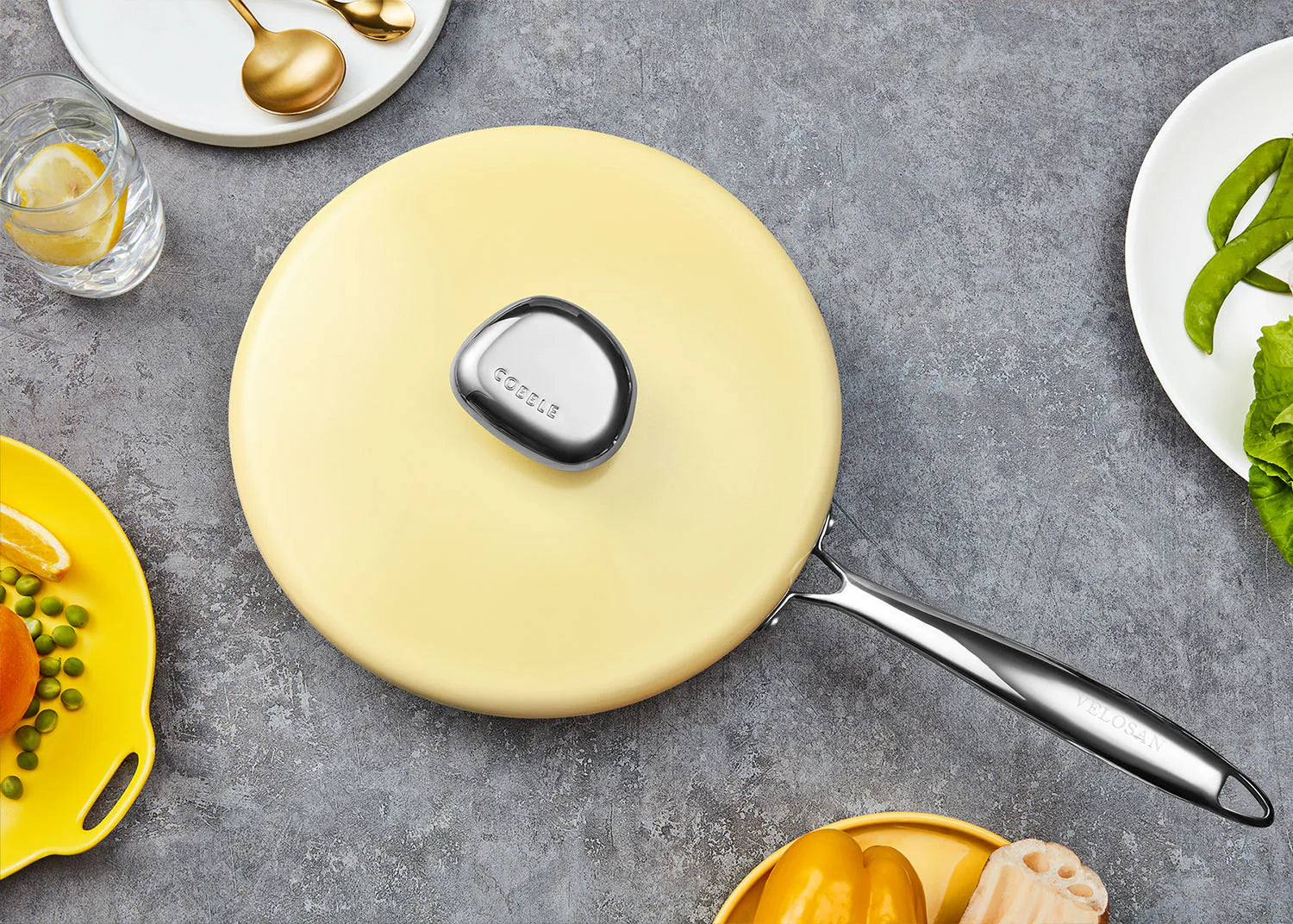 Velosan Pebble Series Non-stick 10''Fry Pan With Lid